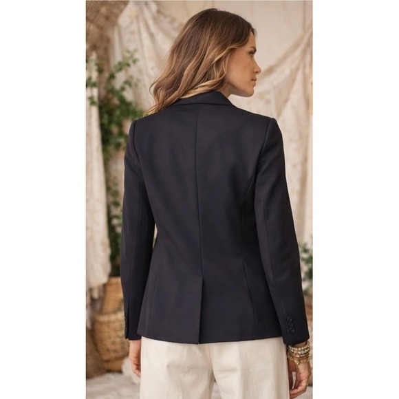 DIANA GALLESI Black Single Button Tailored Italian Blazer Women US 8 EU 44 - Picture 4 of 7